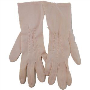 Vintage Women's Dainty Blush Pink Dress Gloves Size Small